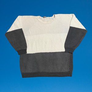 70s Vintage Double Bull Black And White Pullover Sweatshirt Size S